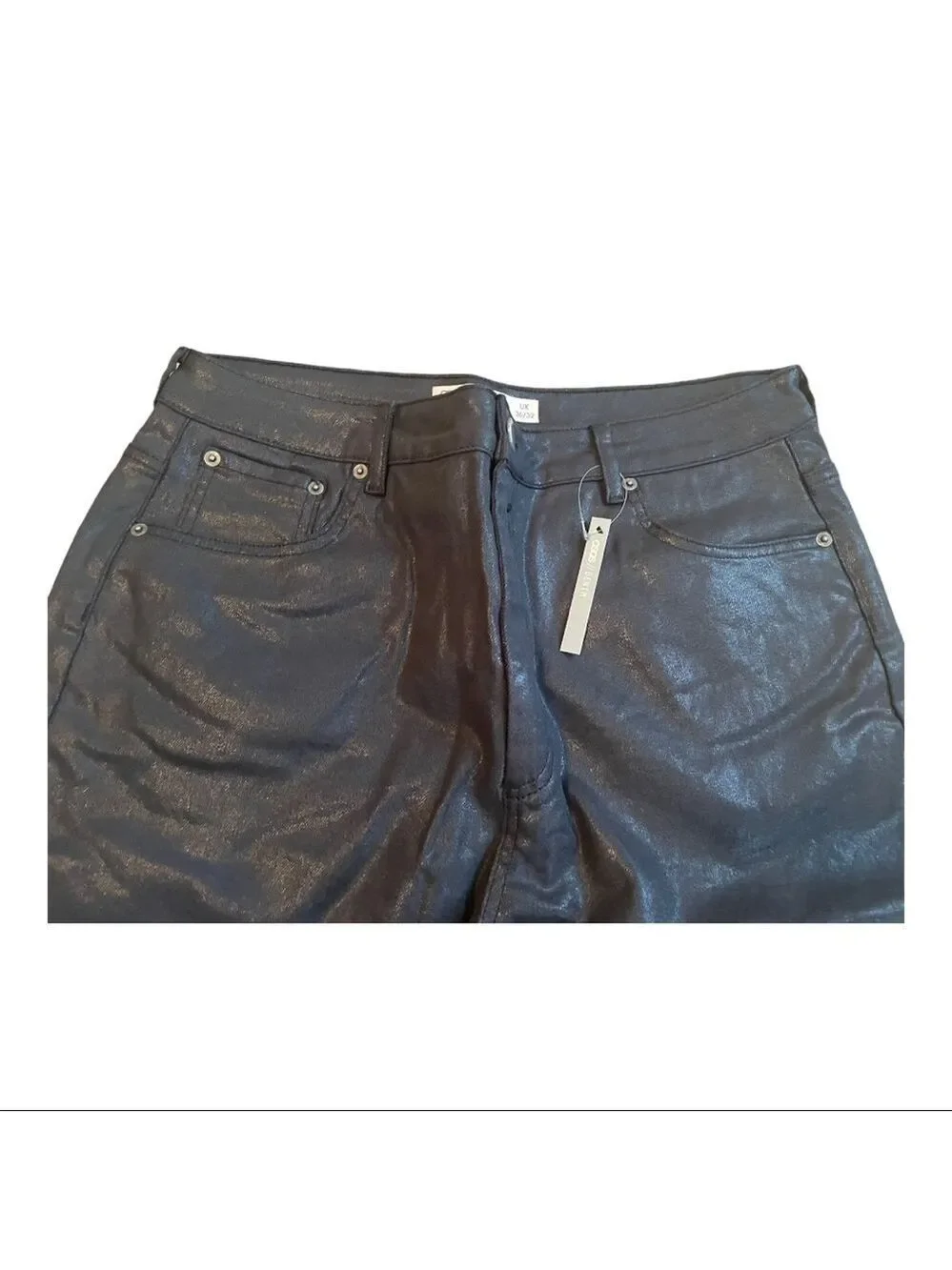 𝅺ASOS shiny denim black jeans